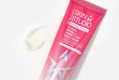 STELLARY Skin Studio RETINOL POWER 5 STARS WRINKLE CORRECTION FACE CREAM 30ml ستيلاري كريم مرطب بعمق يعزز مرونة البشرة ومكافح لعلامات التقدم في السن