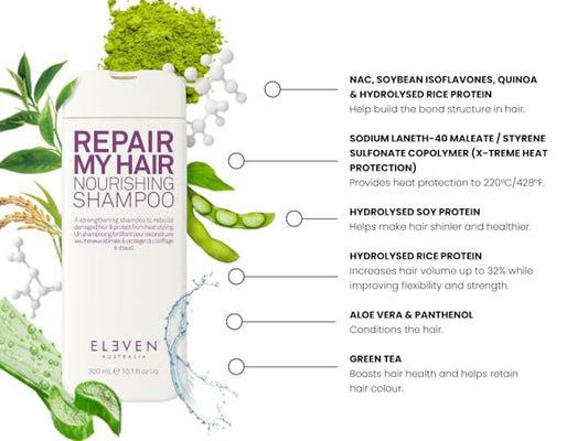 Eleven australia REPAIR MY HAIR NOURISHING SHAMPOO - شامبو اصلاح الشعر التالف