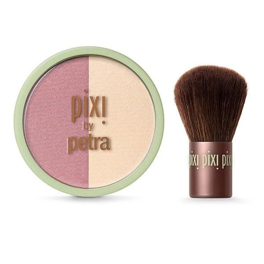 Pixi by Petra Beauty Blush Duo + Kabuki - أحمر خدود مزدوجة من بيكسي