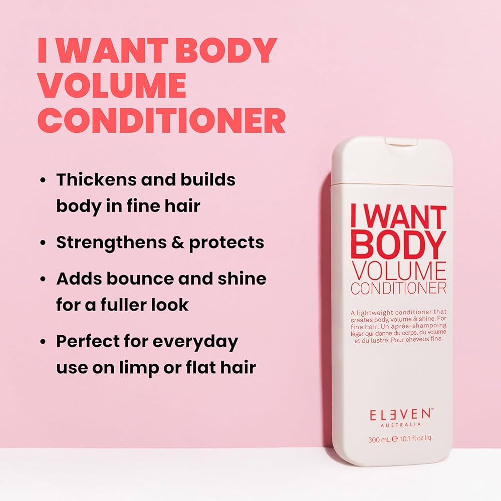 Eleven australia I WANT BODY
VOLUME CONDITIONER - بلسم مكيف لبناء الشعر وانبات