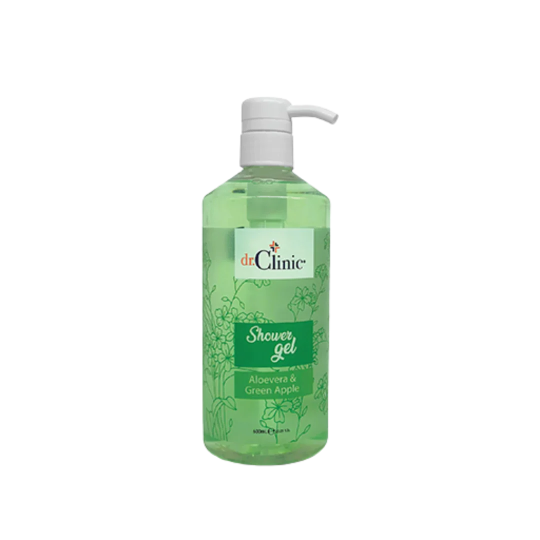 Dr.Clinic shower gel : Aloevera & Green Apple -غسول جسم بالصبار والتفاح الأخضر من دكتور كلينك