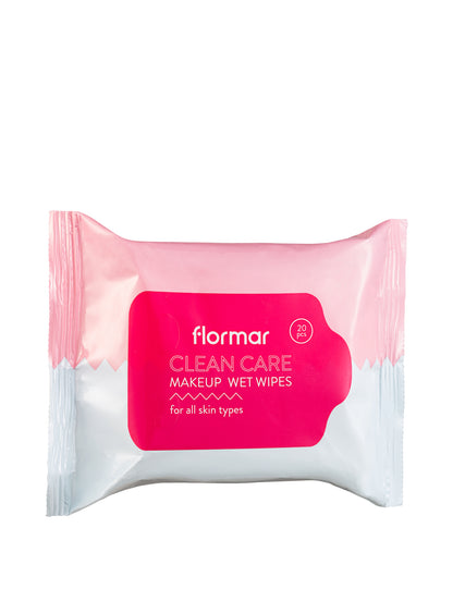 Flormar clean care makeup wet wipes for all skin type - مناديل تنظيف الوجه من فلورمار