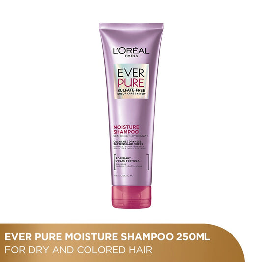 L’oreal ever pure moisture shampoo 250ml- شامبو مرطب وواقي من الحرارة