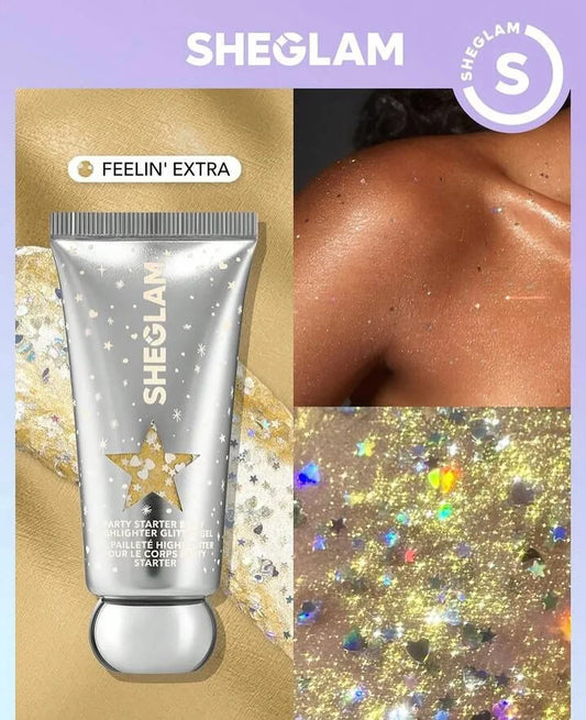Sheglam Party Starter body highlitgher glitter gel - هايلايتر لامع كلتر جل من شيكلام