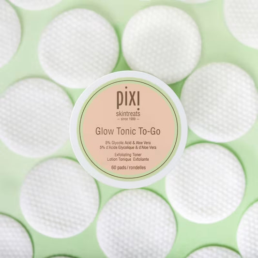 Pixi Glow Tonic To-Go - شريحة قطنية منقوعة مسبقاً في تونر "جلو تونيك