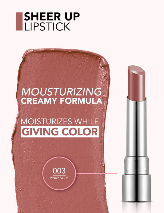 Flormar sheer up lip stick pink nude 003 - قلم شفاه ستيك مرطب من فلورمار