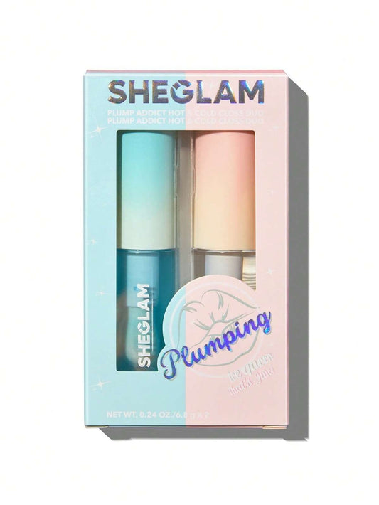 Sheglam plump addict hot & cold gloss duo سيت شيكلام ثنائي هوت اند كولد
