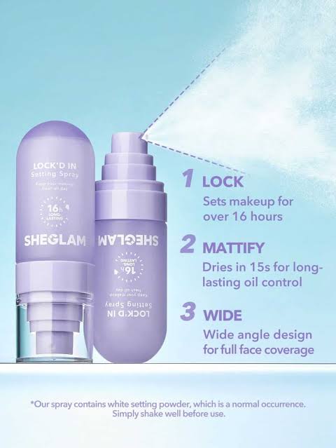 SHEGLAM Lock'd In Setting Spray - بخاخ مثبت مكياج  بنفسجي