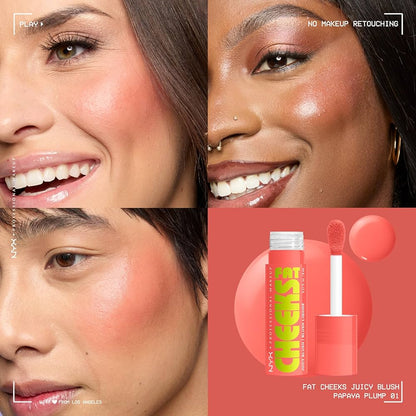 Nyx Fat Cheeks Juicy Blush, Liquid Blush - أحمر خدود سائل من نيكس