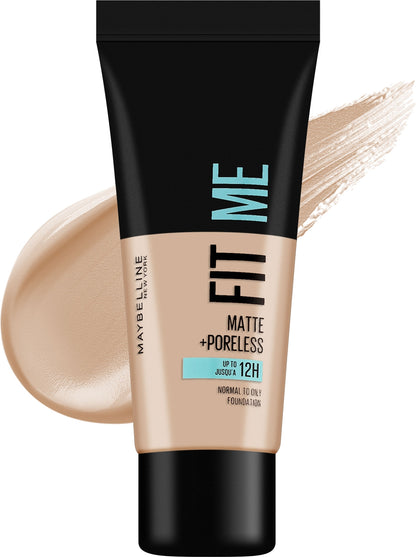 Maybelline fit me matte+poreless foundation - كريم اساس ميبلين فتمي