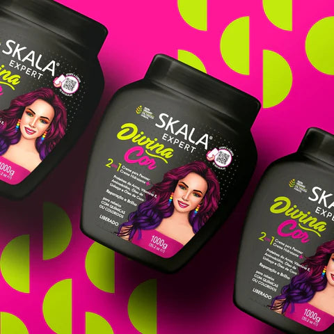 Skala expert divina cor 2em1 1000g- كريم مرطب ومصفف للشعر المصبوغ من سكالا برازيلية