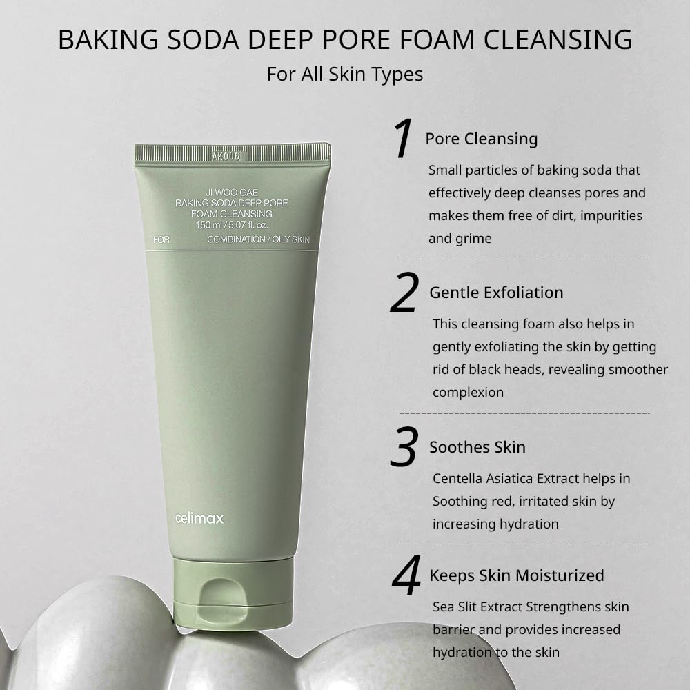 Celimax baking soda deep pore foam cleansing - غسول رغوي لتنظيف العميق