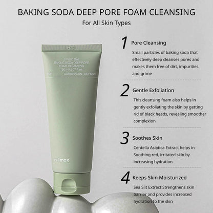 Celimax baking soda deep pore foam cleansing - غسول رغوي لتنظيف العميق