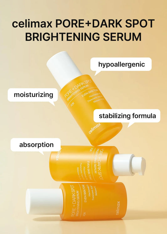 Celimax pore + dark spot brightening serum for even skin tone - سيروم البشرة للتفتيح ونظارة