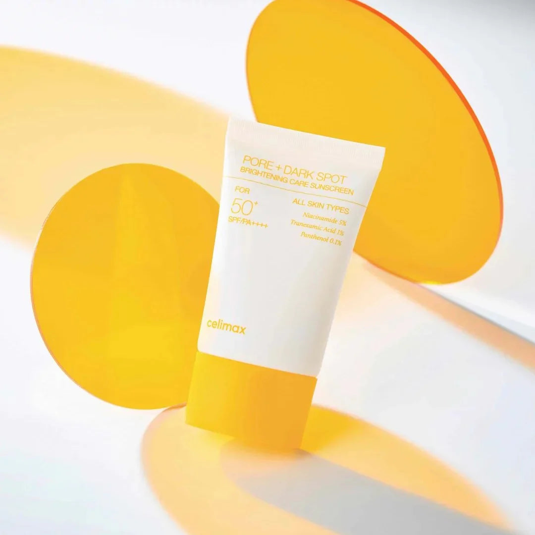 Celimax pore + dark spot brightening care sunscreen for even skin tone -كريم واقي شمس للنظارة وتفتيح