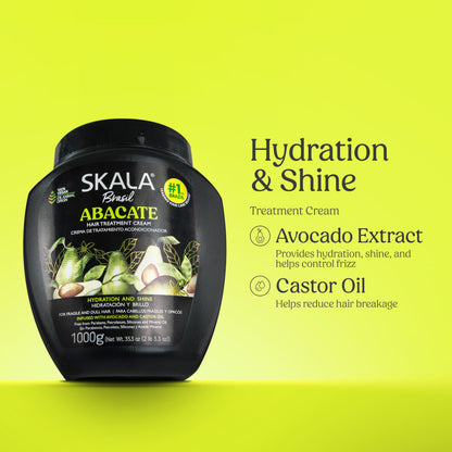 Skala expert abacate com oleo de ricino creme 1000g - كريم مرطب للشعر بالافوكادو من سكالا برازيلية