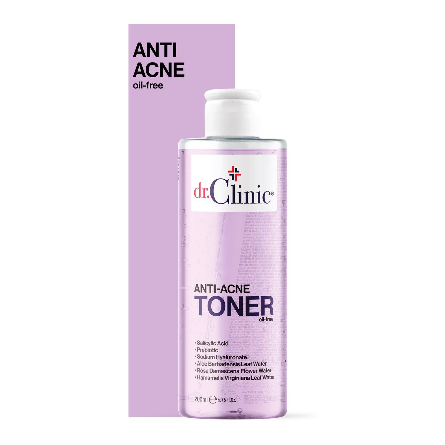 Dr.clinic Anti-Acne Toner -تونر مضاد لحب الشباب بنفسجي من دكتور كلينك