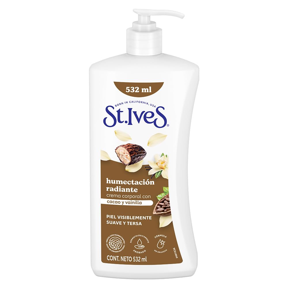St.ives body lotion cacao y vainilla 532ml - كريم لوشن مرطب للوجه والجسم