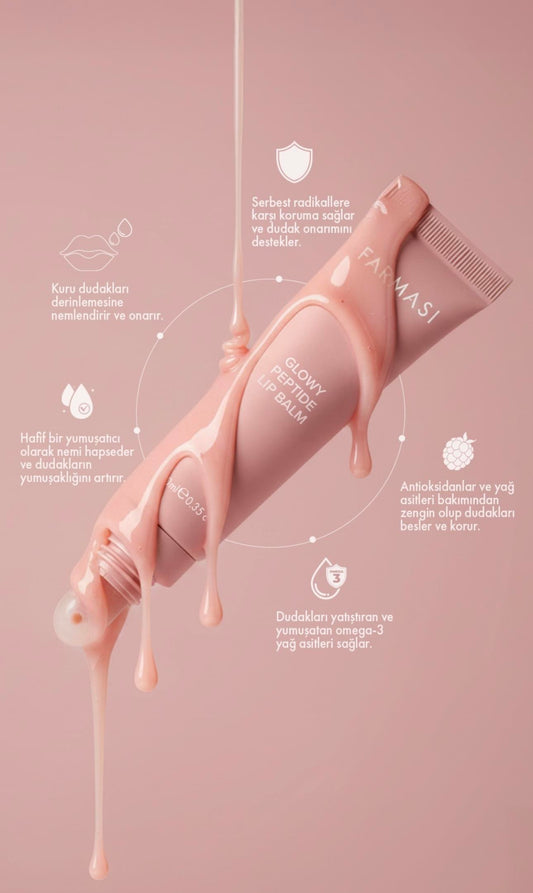 Farmasi Glowy Peptide Lip Balm -بلسم مرطب وملمع للشفاه من فارمسي