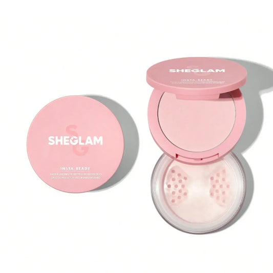 SHEGLAM Insta-Ready Face & Under Eye Setting Powder Duo -بودرة مزدوجة وردية من شي كلام