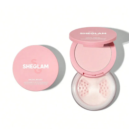 SHEGLAM Insta-Ready Face & Under Eye Setting Powder Duo -بودرة مزدوجة وردية من شي كلام
