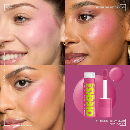 Nyx Fat Cheeks Juicy Blush, Liquid Blush - أحمر خدود سائل من نيكس
