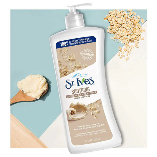 St.ives body lotion avena y karite 532ml - كريم لوشن مرطب للوجه والجسم