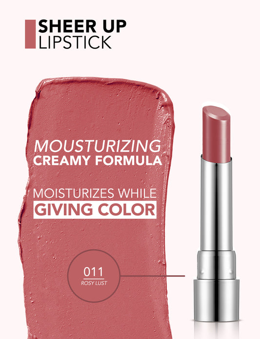 Flormar sheer up lip stick rose lust 011 - قلم شفاه ستيك مرطب من فلورمار