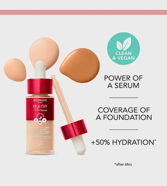 Bourjois paris healthy mix clean serum foundation - سيروم كريم أساس من برجواز