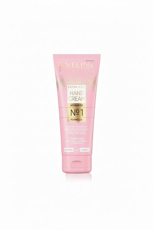 Eveline Extra Rich Hand Cream No.1 Nourishing Ceramides & Hyaluronic Acid⁠ - كريم اليدين والأظافر بالسيراميد