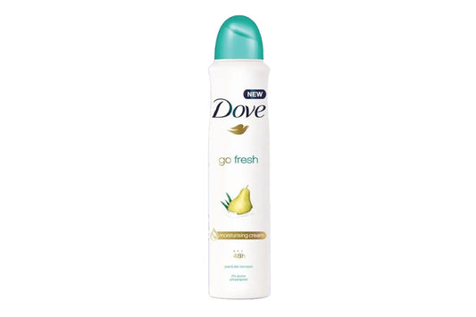 Dove Go Fresh Pear & Aloe Vera Antiperspirant Spray - مزيل ومضاد تعرق برائحة الكمثرى والألوفيرا