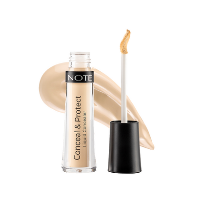 NOTE Conceal & Protect Liquid Concealer - كونسيلر عالي التغطية بتركيبة خفيفة