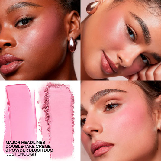 PATRICK TA Major Headlines Double Take Crème & Powder Blush Duo - ثنائي احمر خدود كريمي وبودرة