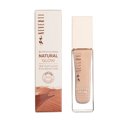 NEVERTI NATURAL GLOW WEIGHTLESS FOUNDATION - كريم أساس سائل