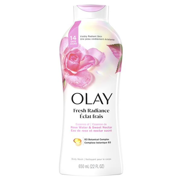 OLAY FRESH OUTLAST ROSE WATER & SWEET NECTAR BODY WASH 700ML (23.6 FL OZ) - غسول الجسم بماء الورد والنيكتار من أولاي