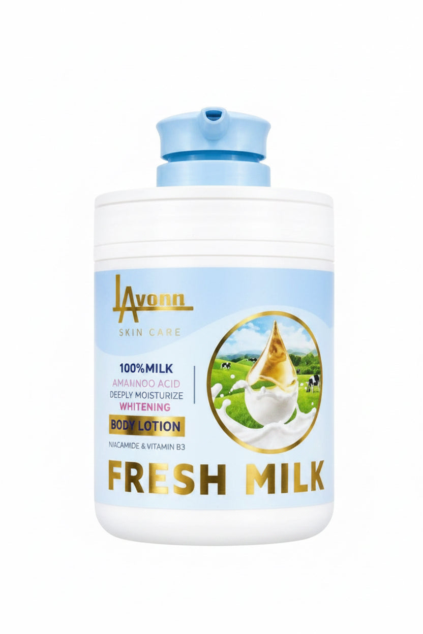 FRESH MILK BODY SCRUB / CREAM 1000ML - كريم ومقشر بروتين الحليب من فريش ميلك