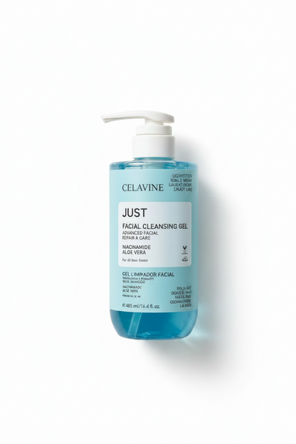CELAVINE JUST FACIAL CLEANSING GEL (niacinamide aloe vera ) 485ml - جل غسول الوجه بسينتيلا أسياتيكا من سيلافين