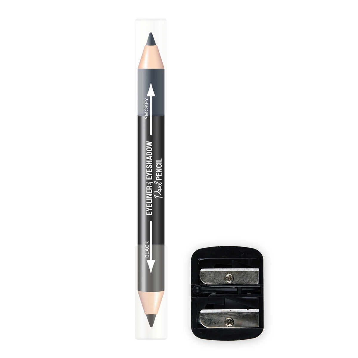 L.A.COLORS DUAL EYE PENCIL WITH SHARPENER - قلم تحديد العين المزدوج مع مبراة إل إيه كولورز