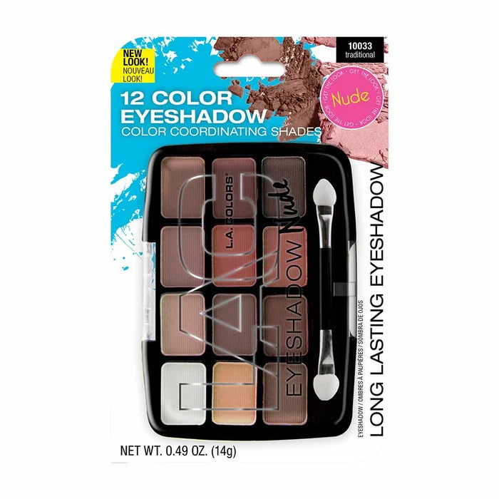 L.A.COLORS 12 COLOR EYESHADOW PALETTE - باليت ظلال عيون 12 لون إل إيه كولورز