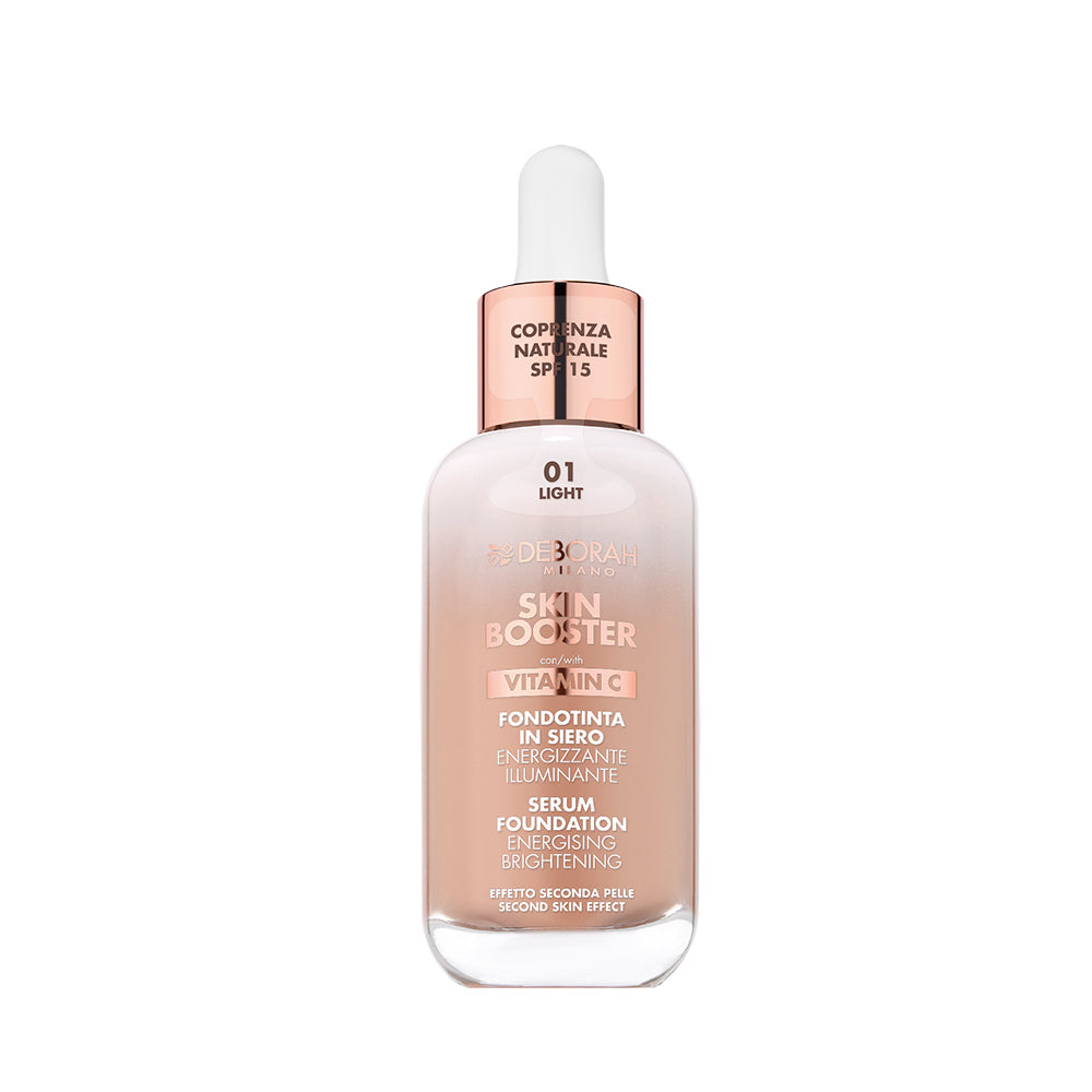 Deborah Milano Skin Booster Vitamin C Serum Foundation 30ml - سيروم وكريم أساس سكين بوستر بالفيتامين سي من ديبورا