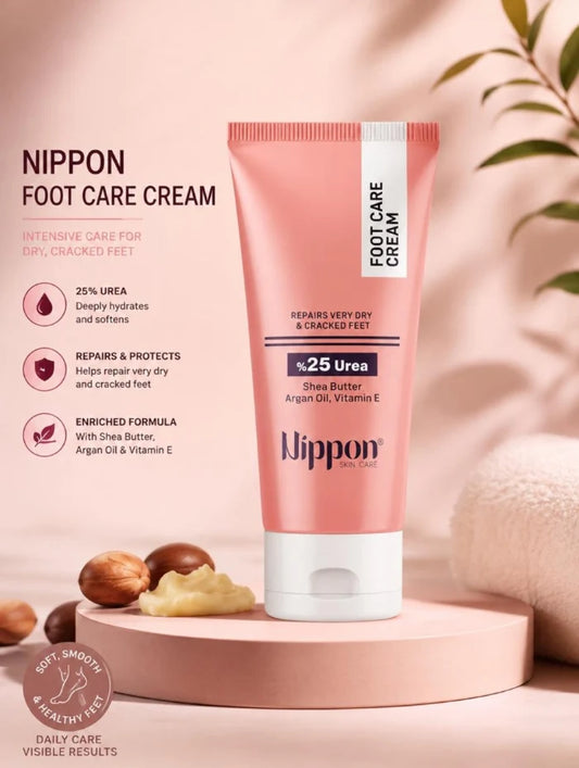 NIPPON FOOT CARE CREAM 25% UREA 100ml - كريم العناية بالقدمين من نيبون