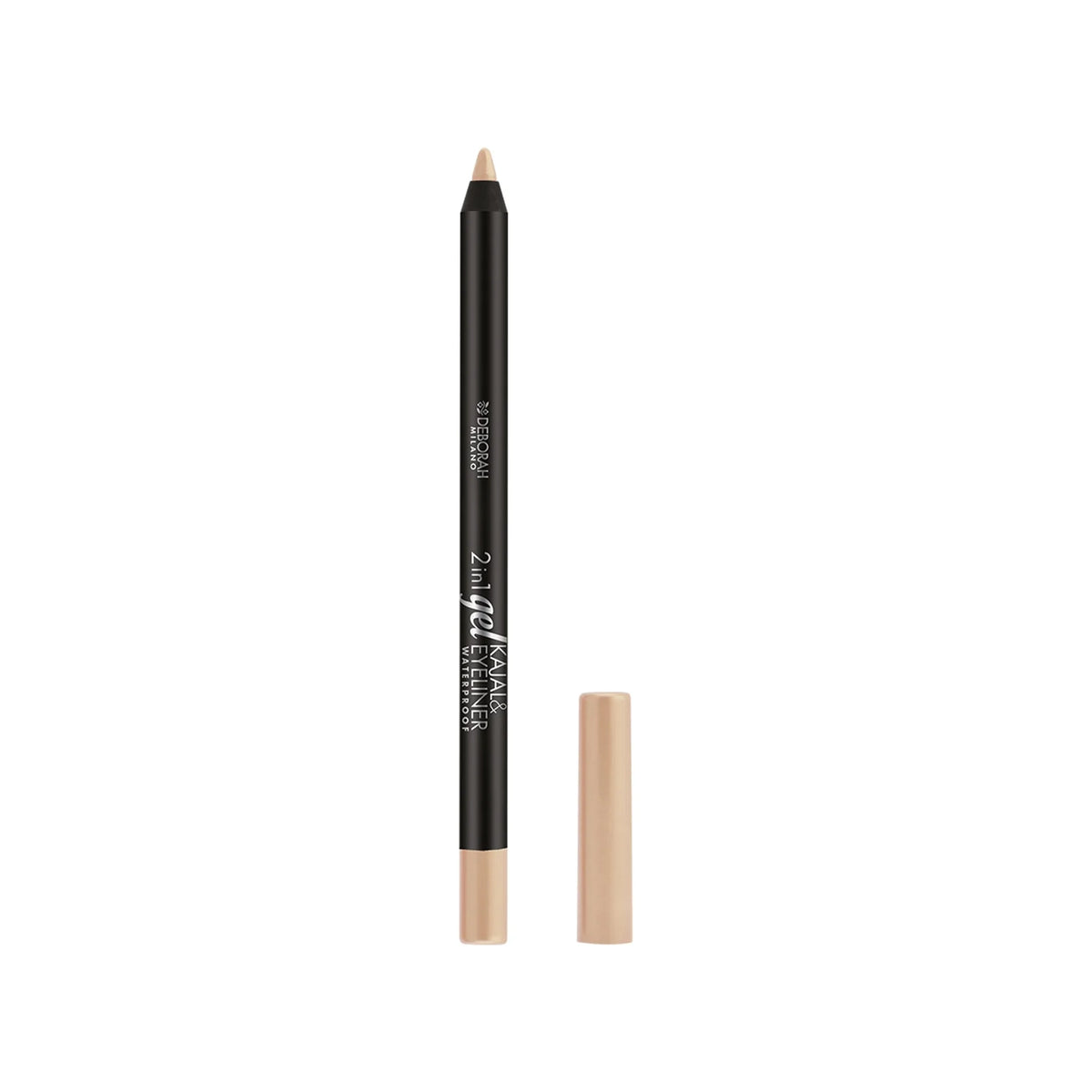 Deborah 2In1 Gel Kajal & Eyeliner Waterproof light brown 1.5 g -  قلم كحل وايلاينر جل بيجي 2 في 1 مقاوم للماء من ديبورا
