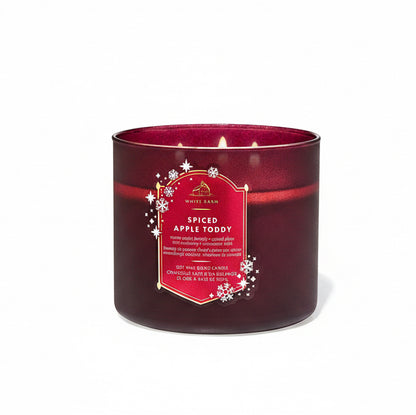 Bath & Body Works Spiced Apple Toddy scented Candle 411g - شمعة معطرة برائحة دافئة بثلاث فتائل من باث اند بودي