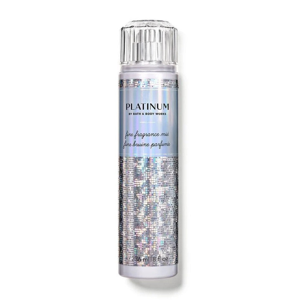 Bath & Body Works Platinum Fine Fragrance Mist 236ml - معطر الجسم من باث اند بودي برائحة البرغموت المضيء