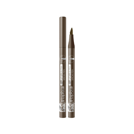 Topface Pro Comb & Fill Brow Pen - قلم الحواجب كومب آند فيل برو من توب فيس