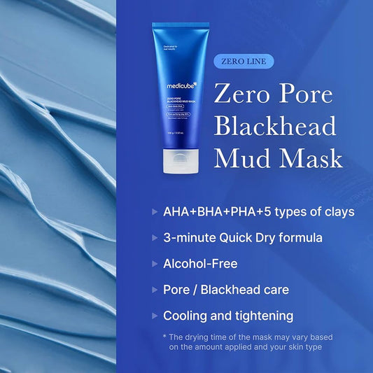Medicube Zero Pore Blackhead Mud Cleansing Face Mask 100g
ماسك طيني منظف للبشرة