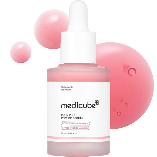medicube PDRN Pink Peptide Serum 30ml
السيروم الوردي المعزز لإشراقة البشرة