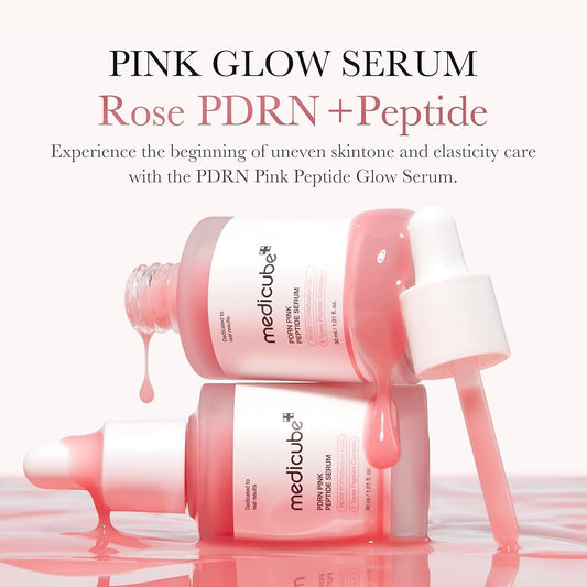 medicube PDRN Pink Peptide Serum 30ml
السيروم الوردي المعزز لإشراقة البشرة