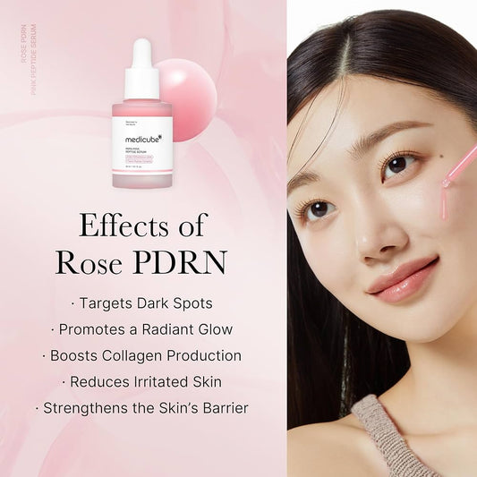 medicube PDRN Pink Peptide Serum 30ml
السيروم الوردي المعزز لإشراقة البشرة