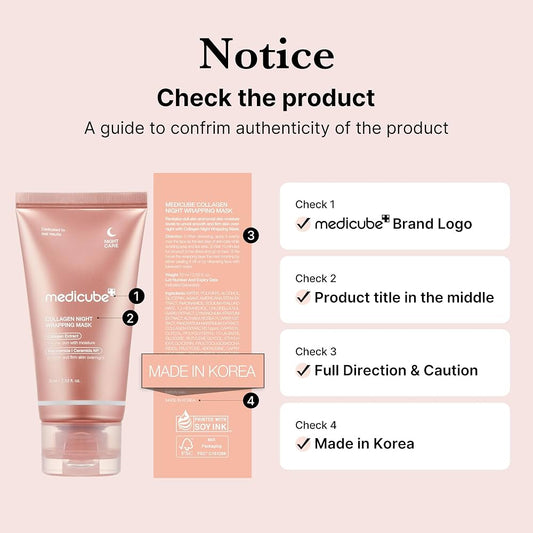 medicube Collagen Overnight Wrapping Peel Off Facial Mask 75ml - قناع الوجه المقشر بالكولاجين من ميديكيوب